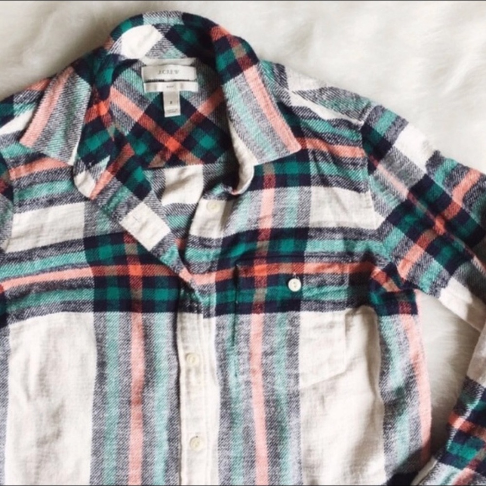 J.Crew Rock Salt Plaid Shirt